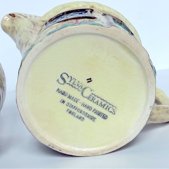Sylva Ceramics Cottage Ware Ceramic Creamer Sugar Set Staffordshire Engl… - Picture 10 of 13